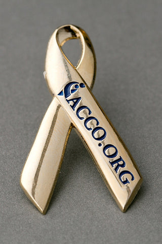 ACCO.ORG Gold Ribbon Lapel Pin